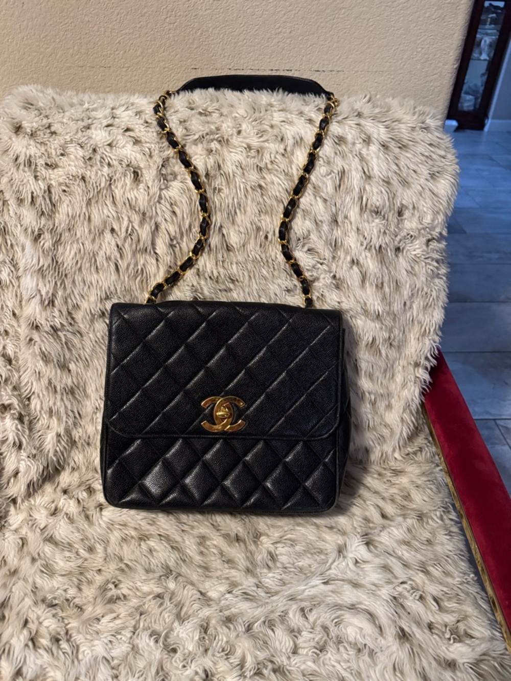 Final price🔥Vintage Black Quilted Shoulder Bag with Gold Chain Strap - Chanel